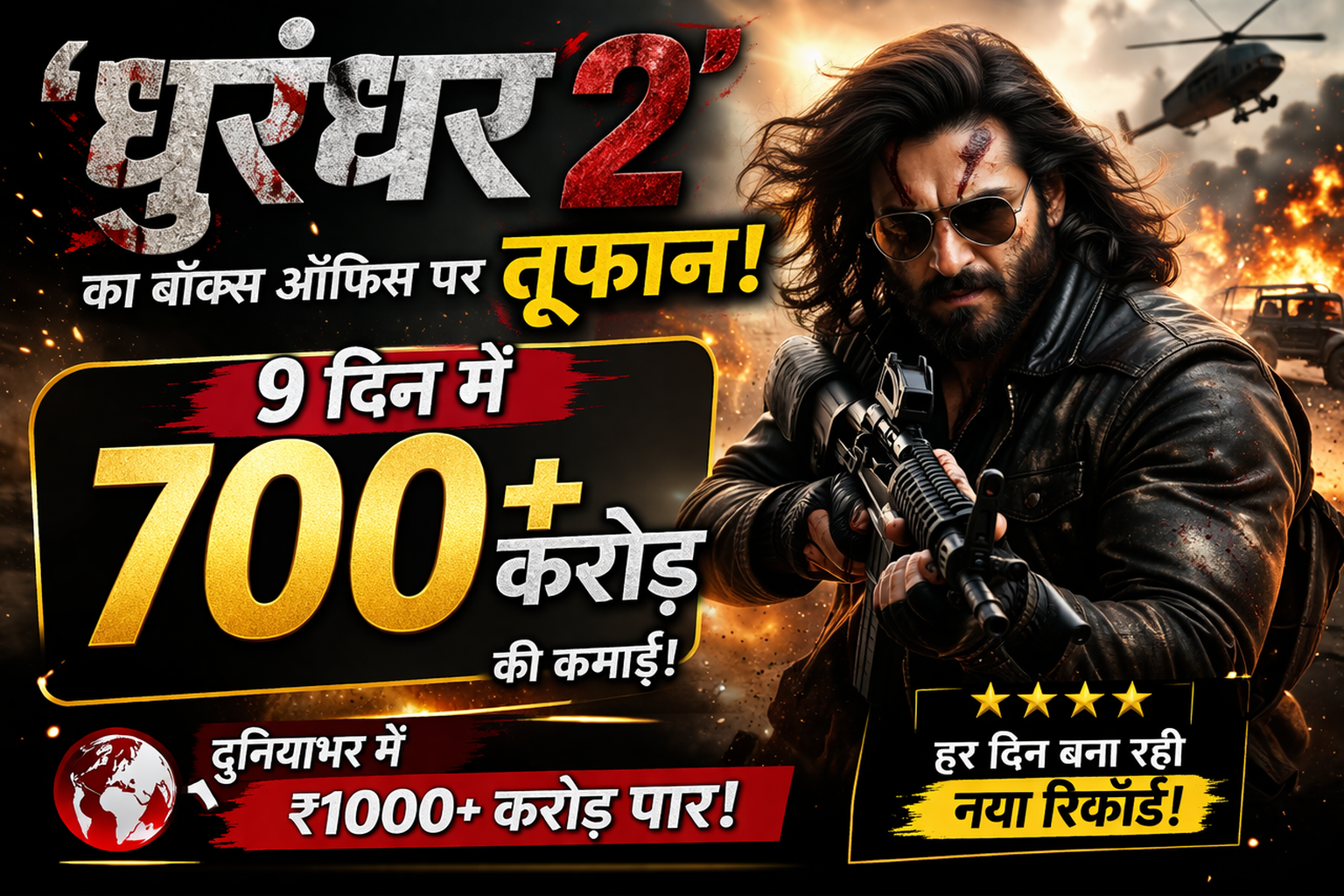 Box Office पर ‘धुरंधर 2’ का तूफान: 9 दिन में कमाई ने तोड़े कई रिकॉर्ड, फिल्म को मिल रहा जबरदस्त रिस्पॉन्स